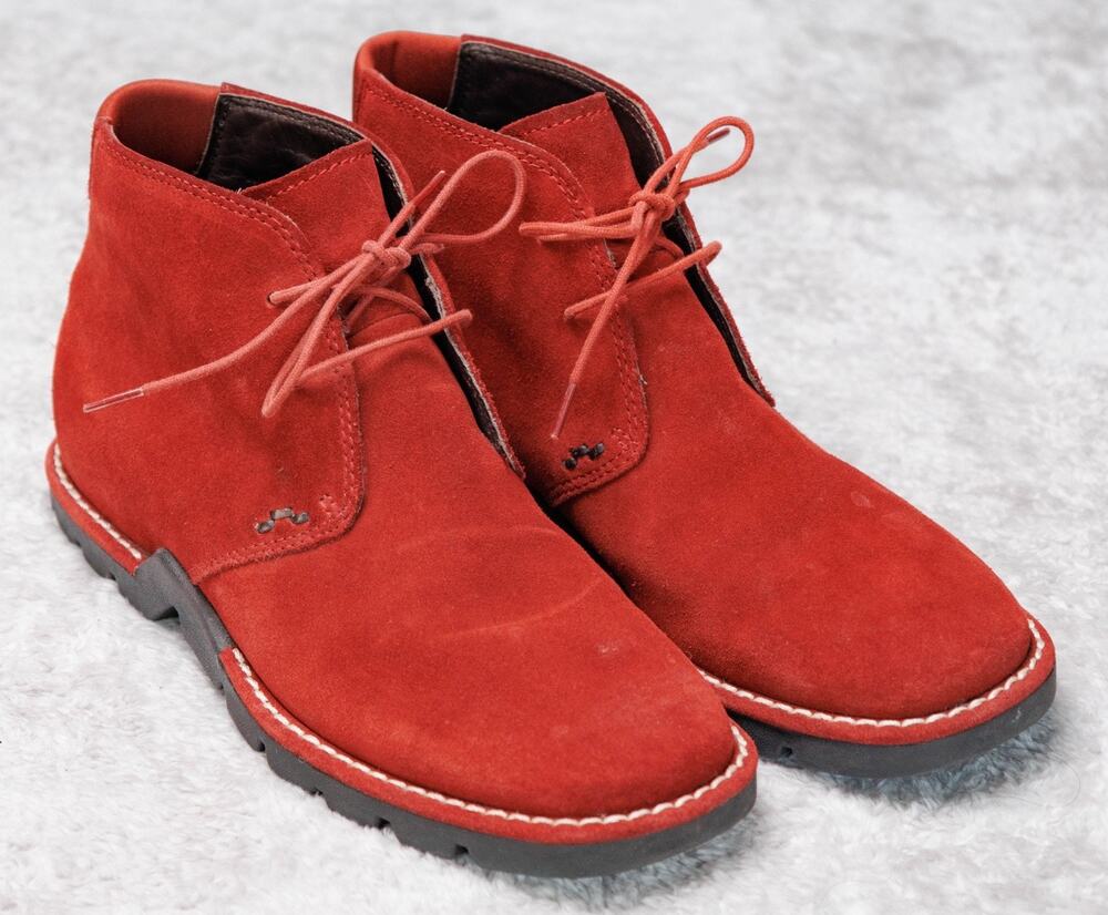 Cole Haan Country Voyager Red Suede Chukka Waterproof Boots Womens Size 8
